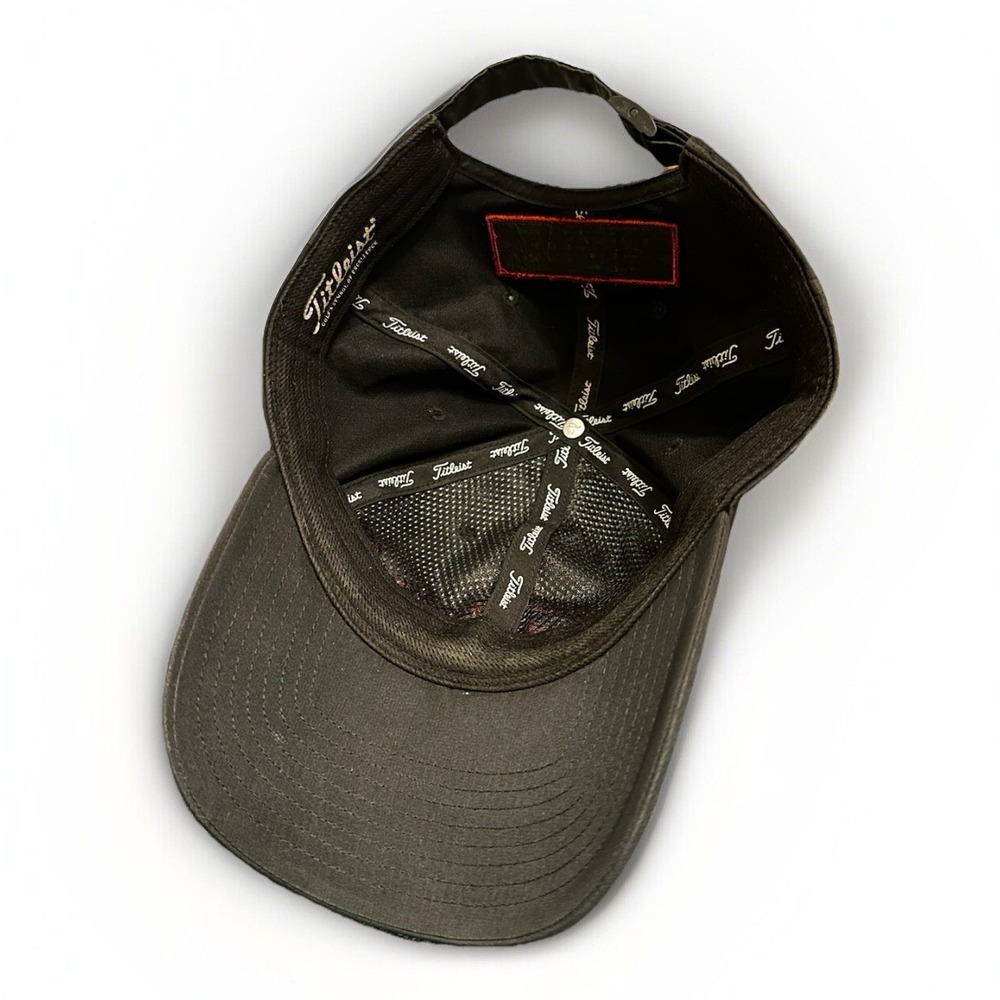 Titleist FJ Pro V1 Black Red Golf StrapBack Hat Cap - Picture 4 of 5